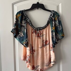 Free People Multicolor Floral Blouse